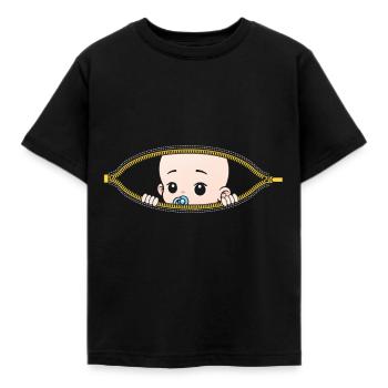 Schwangerschaft Schwanger Baby Sohn Geschenk - Kinder T-Shirt - Schwarz - Vorne - AI Model Kid Female (0cm)