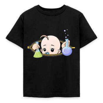 Grossesse chimie chimiste enceinte cadeau - T-shirt Enfant - noir - Devant - AI Model Kid Female (0cm)