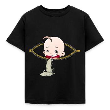 Grossesse vomir nausées enceinte cadeau - T-shirt Enfant - noir - Devant - AI Model Kid Female (0cm)