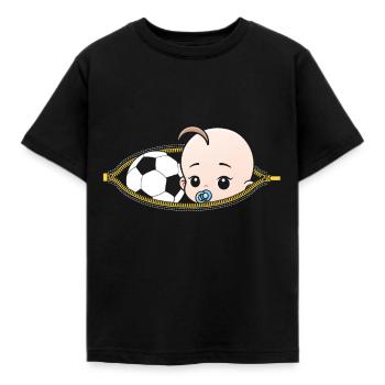 Schwangerschaft Fussball Sport schwanger Geschenk - Kinder T-Shirt - Schwarz - Vorne - AI Model Kid Female (0cm)