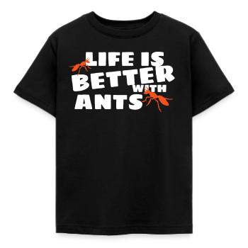 Ameise - Kinder T-Shirt - Schwarz - Vorne - AI Model Kid Female (0cm)
