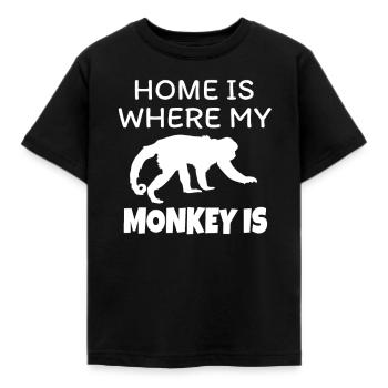 Affe - Kinder T-Shirt - Schwarz - Vorne - AI Model Kid Female (0cm)