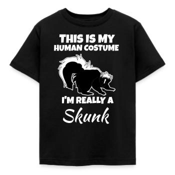 Stinktier - Kinder T-Shirt - Schwarz - Vorne - AI Model Kid Female (0cm)