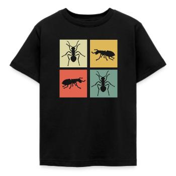 Ameise - Kinder T-Shirt - Schwarz - Vorne - AI Model Kid Female (0cm)