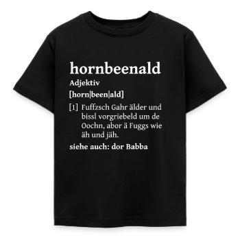 Pensioner Old Saxon Saxon Saxon Lexicon Saying Shirt - Kids' T-Shirt - black - Front - AI Model Kid Female (0cm)