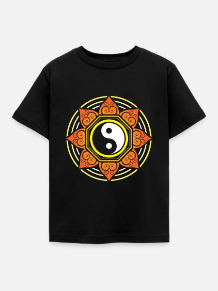 Yin yang - Kinder T-Shirt - Schwarz