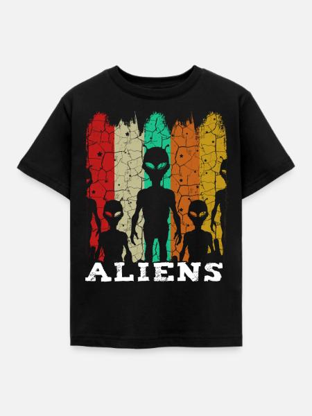 Alien - Kinder T-Shirt - Schwarz