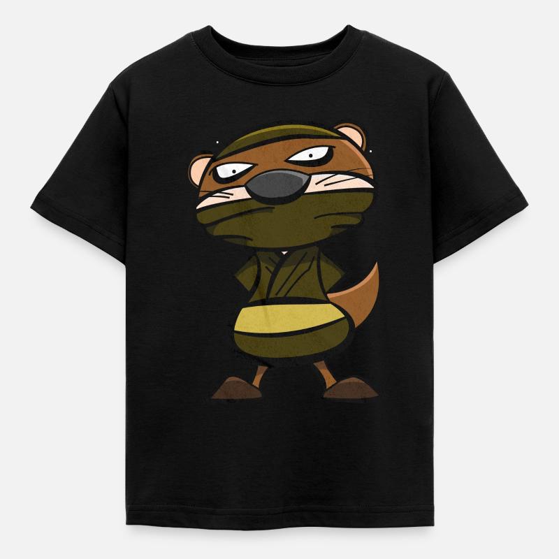 Otter Ninja - Kids' T-Shirt - black