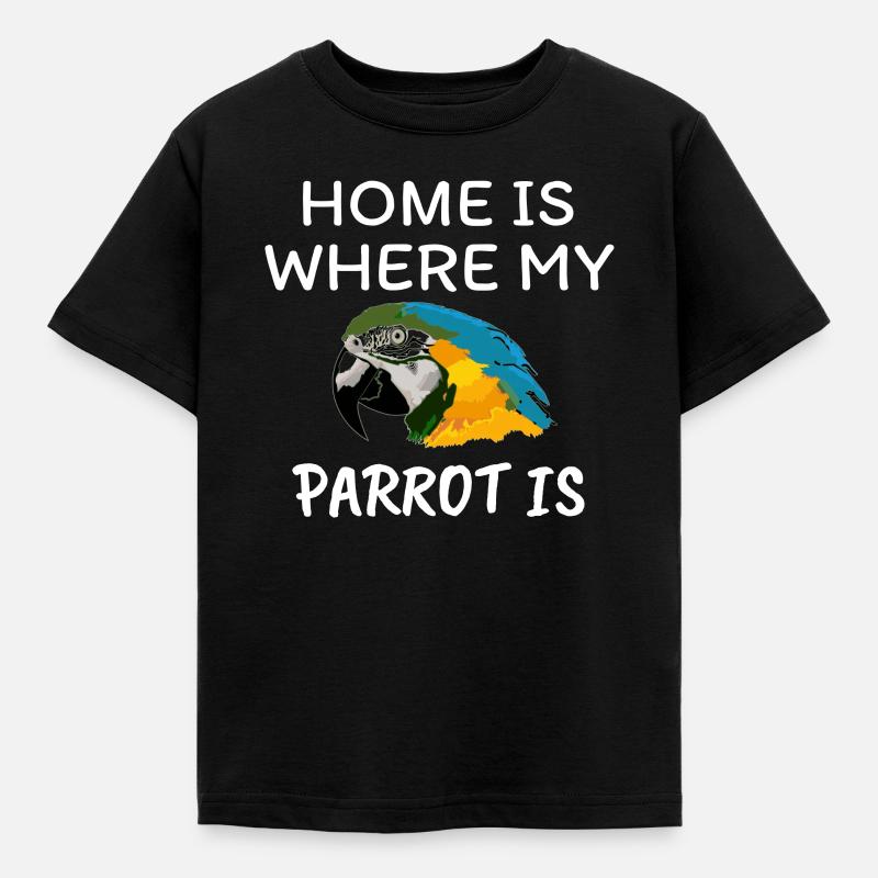 parrot - Kids' T-Shirt - black