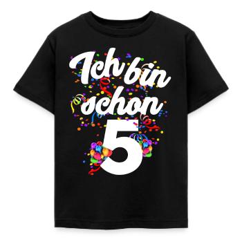 5ème anniversaire - T-shirt Enfant - noir - Devant - AI Model Kid Female (0cm)