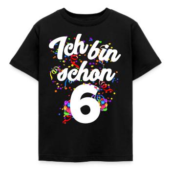 6ème anniversaire - T-shirt Enfant - noir - Devant - AI Model Kid Female (0cm)