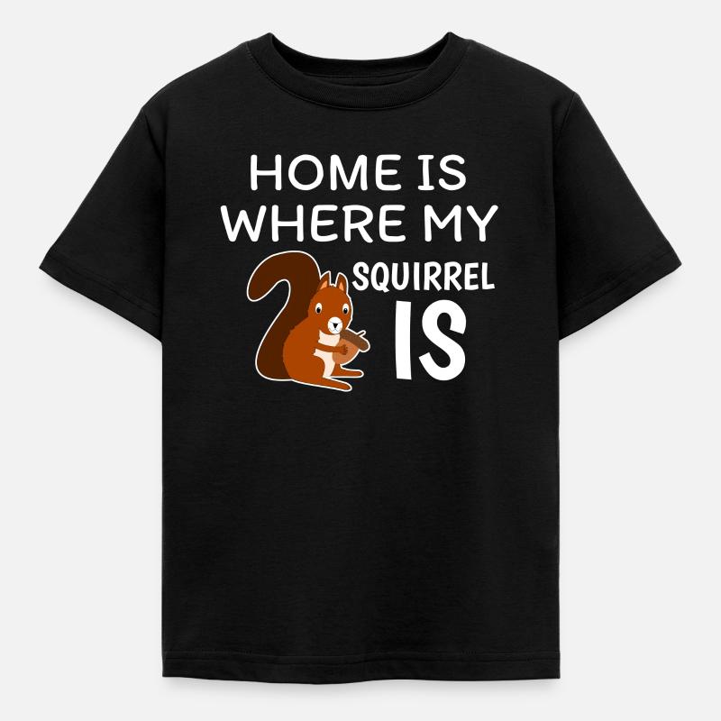 squirrel - Kids' T-Shirt - black