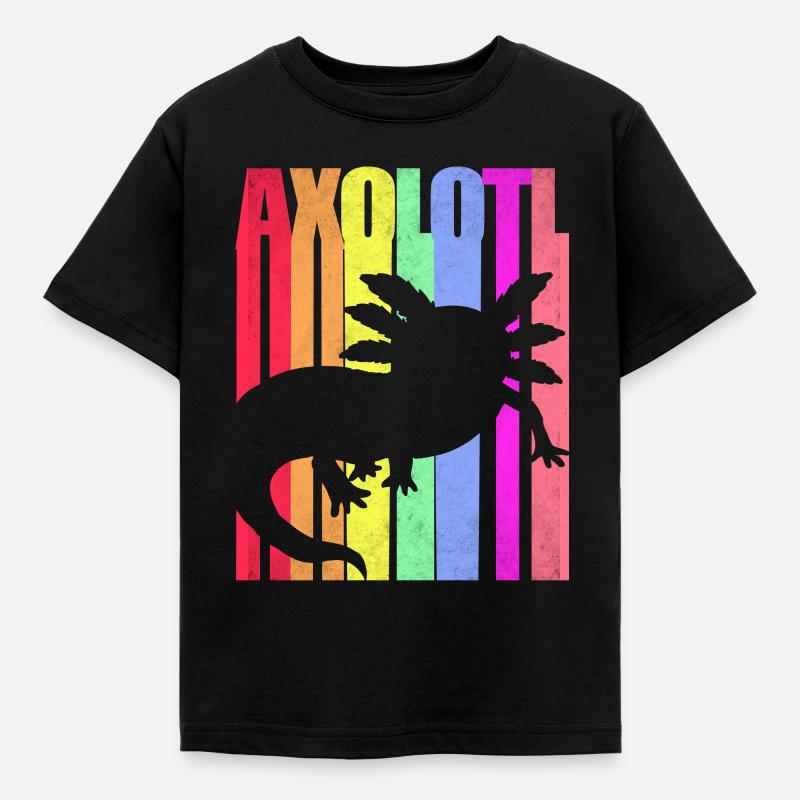 Axolotl - Kinder T-Shirt - Schwarz