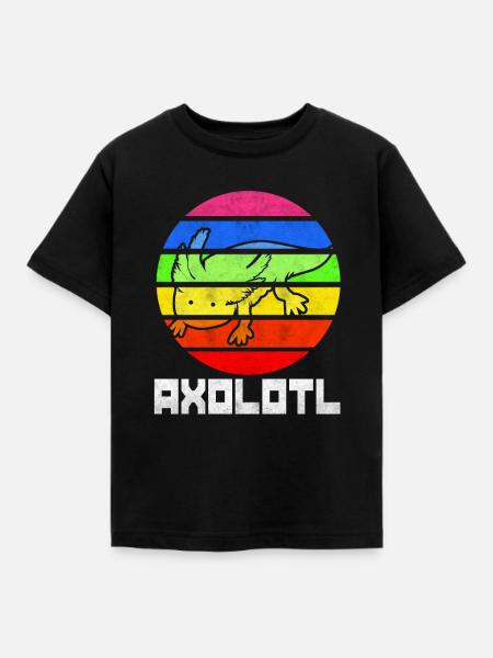 Axolotl - Kinder T-Shirt - Schwarz