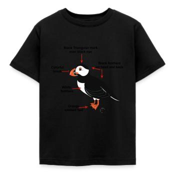 Papageientaucher - Kinder T-Shirt - Schwarz - Vorne - AI Model Kid Female (0cm)