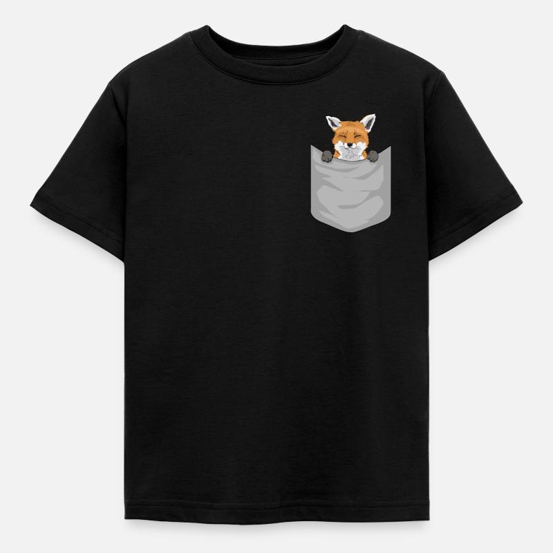 Fox Fennek Red Fox Fox dans un sac cadeau - T-shirt Enfant - noir