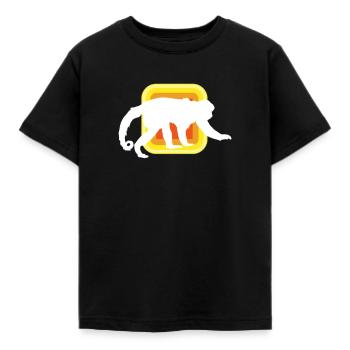 Affe - Kinder T-Shirt - Schwarz - Vorne - AI Model Kid Female (0cm)