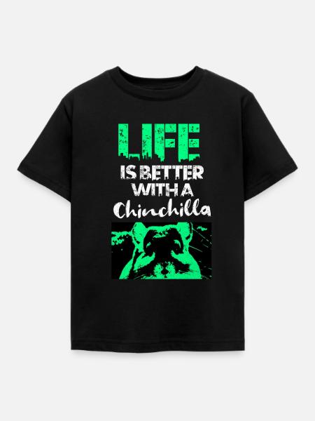 Chinchilla - Kinder T-Shirt - Schwarz