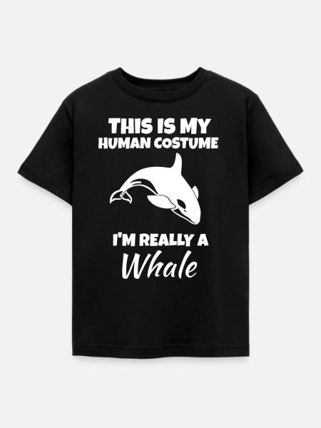 Wal - Kinder T-Shirt - Schwarz