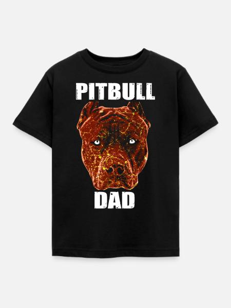 Pitbull Vater - Kinder T-Shirt - Schwarz