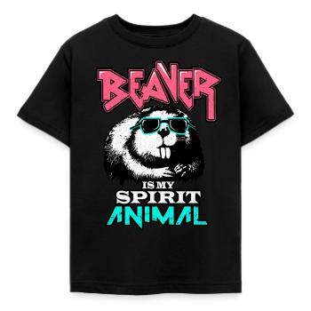Biber - T-shirt Enfant - noir - Devant - AI Model Kid Female (0cm)