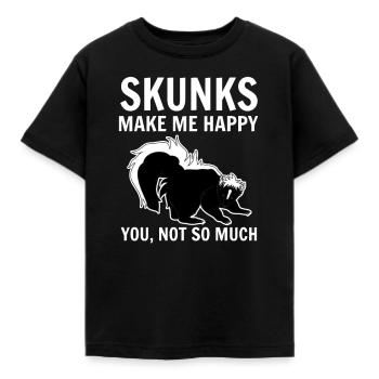 skunk - Kids' T-Shirt - black - Front - AI Model Kid Female (0cm)