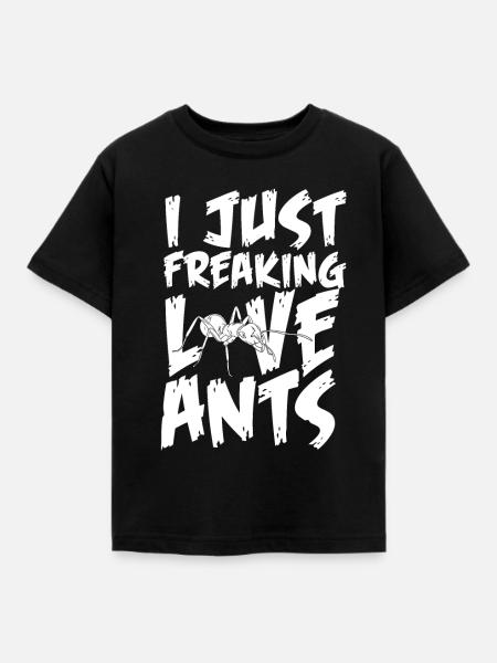 Ameisen Insektenliebe - Kinder T-Shirt - Schwarz