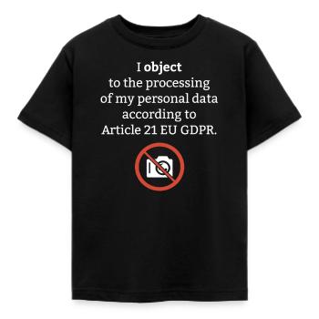 Personenbezogene Daten Datenschutz GDPR Jura - Kinder T-Shirt - Schwarz - Vorne - AI Model Kid Female (0cm)
