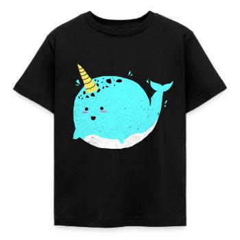 Narwal - Kinder T-Shirt - Schwarz - Vorne - AI Model Kid Female (0cm)