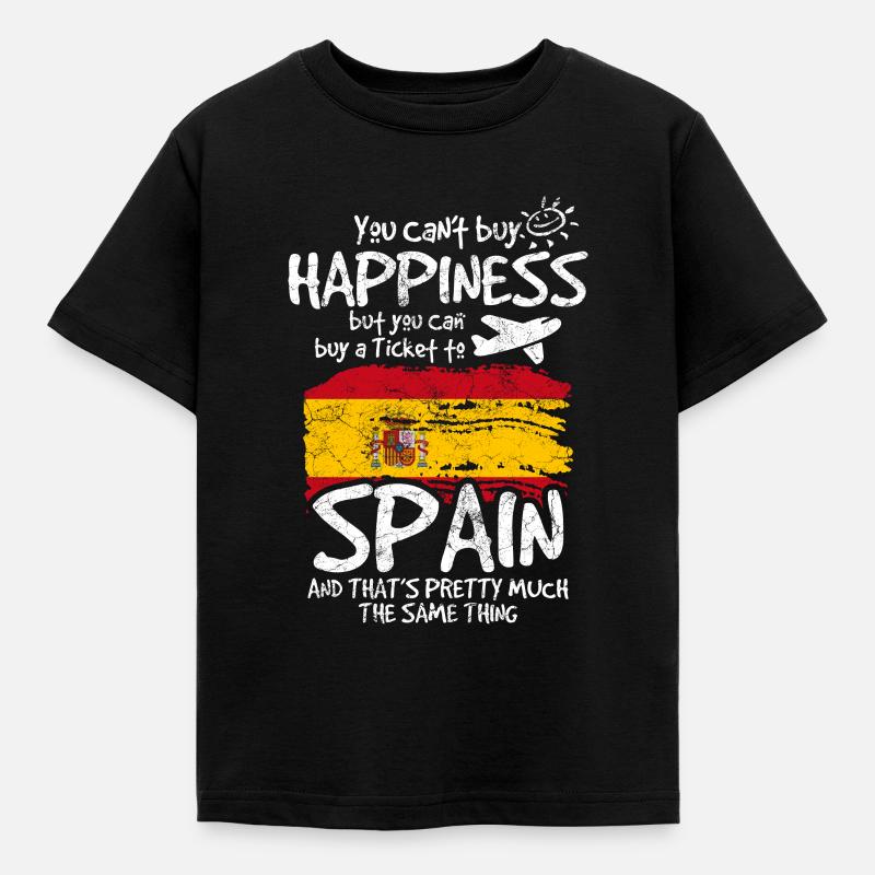 Spanien - Kinder T-Shirt - Schwarz