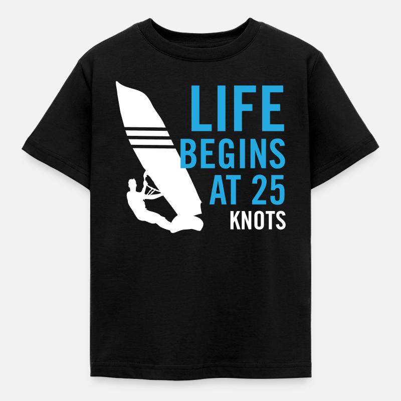 Funny Windsurf Design Windsurf - T-shirt Enfant - noir