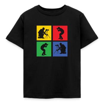 Fotografie - Kinder T-Shirt - Schwarz - Vorne - AI Model Kid Female (0cm)