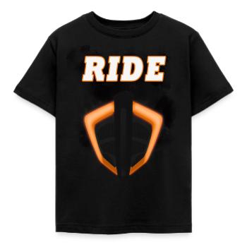 RIDE - Kids' T-Shirt - black - Front - AI Model Kid Female (0cm)