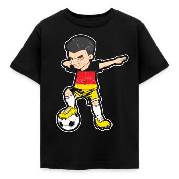 Fußball Fussball Deutschland Fan - Kinder T-Shirt - Schwarz - Vorne - AI Model Kid Female (0cm)