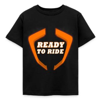 Ready To Ride - Kids' T-Shirt - black - Front - AI Model Kid Female (0cm)