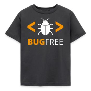 Bugfree Error Free Programmer Code Geek - Kids' T-Shirt - dark grey - Front - AI Model Kid Female (0cm)
