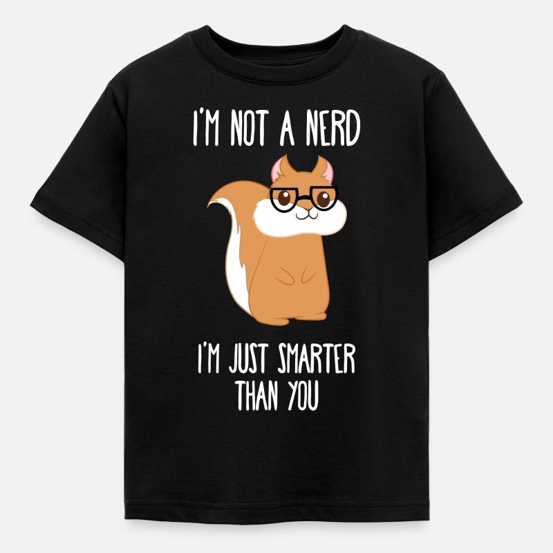 Squirrel - Intelligent - Squirrel - Smart - Kids' T-Shirt - black