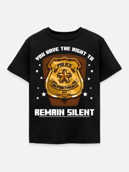 Polizei - Kinder T-Shirt - Schwarz