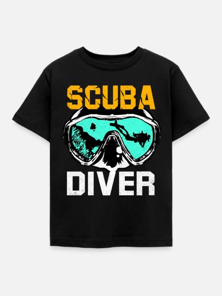 Tauchen - Kinder T-Shirt - Schwarz