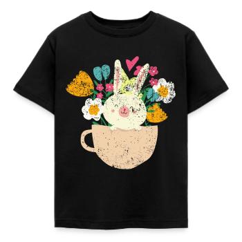 Ostern - Kinder T-Shirt - Schwarz - Vorne - AI Model Kid Female (0cm)
