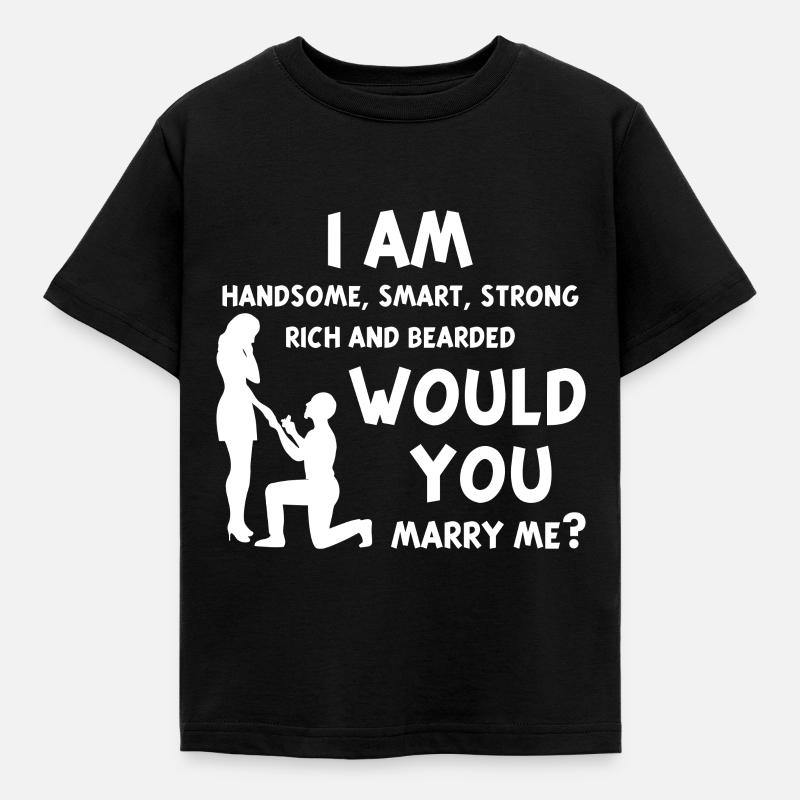 Demande de mariage - T-shirt Enfant - noir