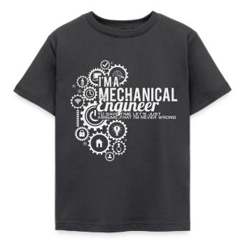mechanical engineering - Kids' T-Shirt - dark grey - Front - AI Model Kid Female (0cm)