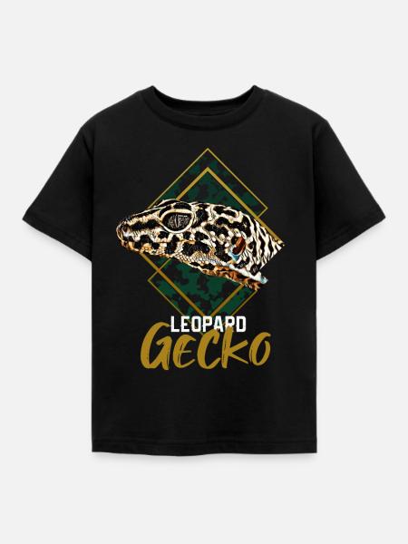 Leopard Gecko - Kinder T-Shirt - Schwarz