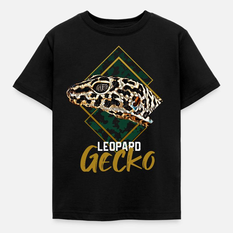 Leopard Gecko - Kinder T-Shirt - Schwarz