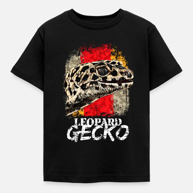 Gecko Lizard Leopard Gecko - Kids' T-Shirt - black