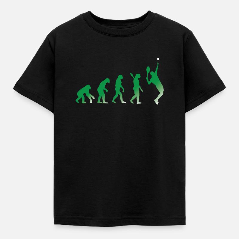 EVOLUTION TENNIS - Kinder T-Shirt - Schwarz