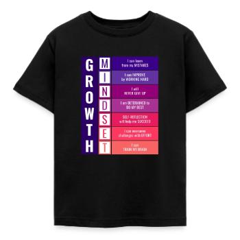 État d'esprit de croissance - T-shirt Enfant - noir - Devant - AI Model Kid Female (0cm)