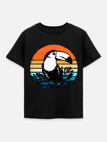 Tukan - Kinder T-Shirt - Schwarz