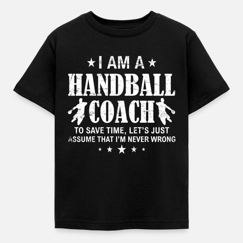 Håndbold træner gave - Børne-T-shirt - sort