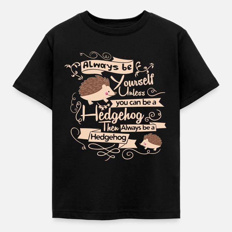Igel - Kinder T-Shirt - Schwarz